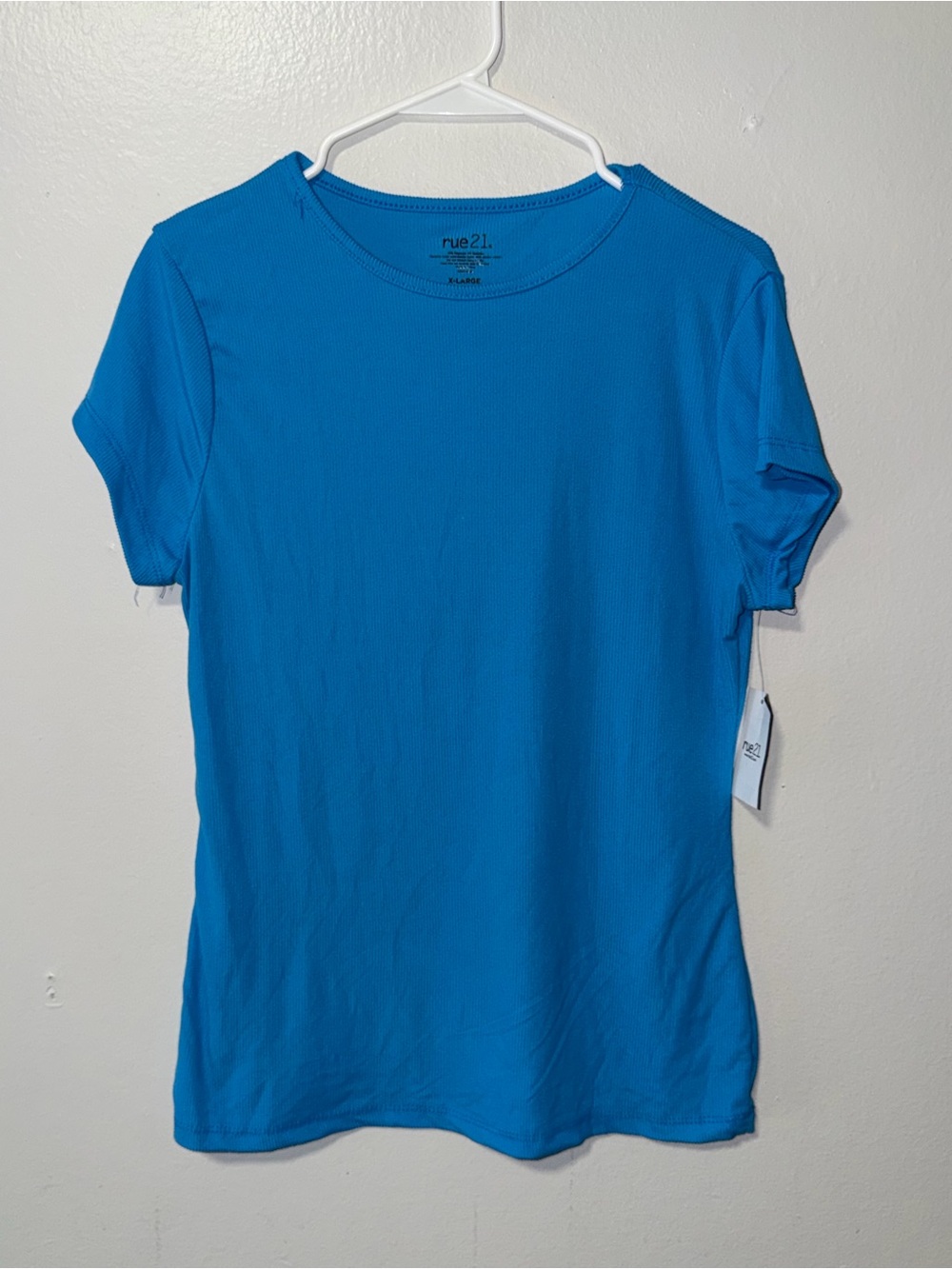 rue21 Women's Short Sleeve Crew Neck Tee - Bright Blue